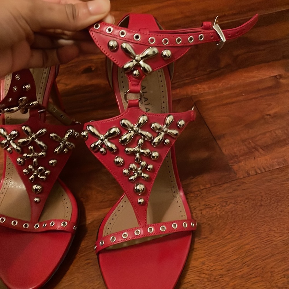 Alaia red High Heel sandals 38.5 - Picture 2 of 6